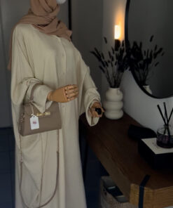 abaya beige alba