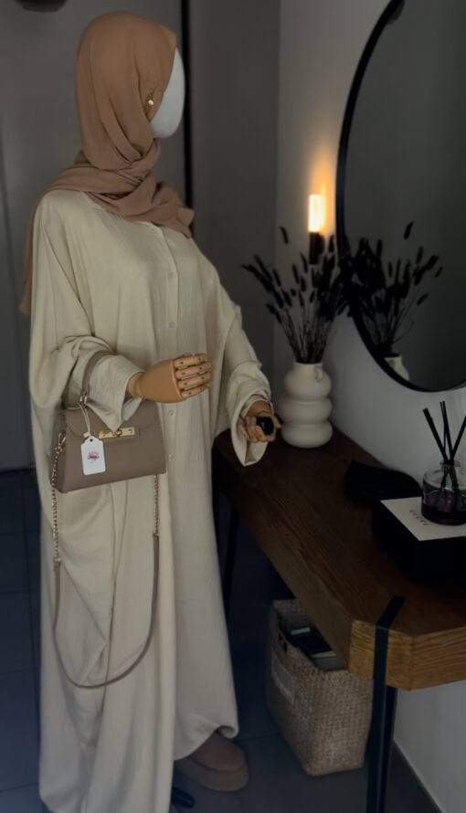 abaya beige alba