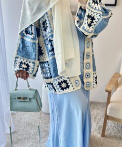 Gilet en crochet bleu | Bodrum