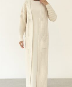 Gilet maxi long Maple | Beige