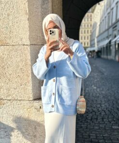 Cardigan - Gilet Tricot Claudia | Bleu