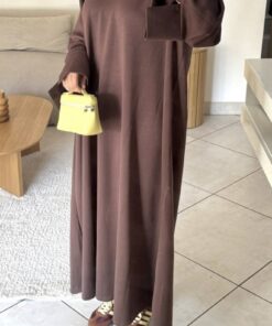 Abaya Nélia col officier ouvert | + 2 couleurs