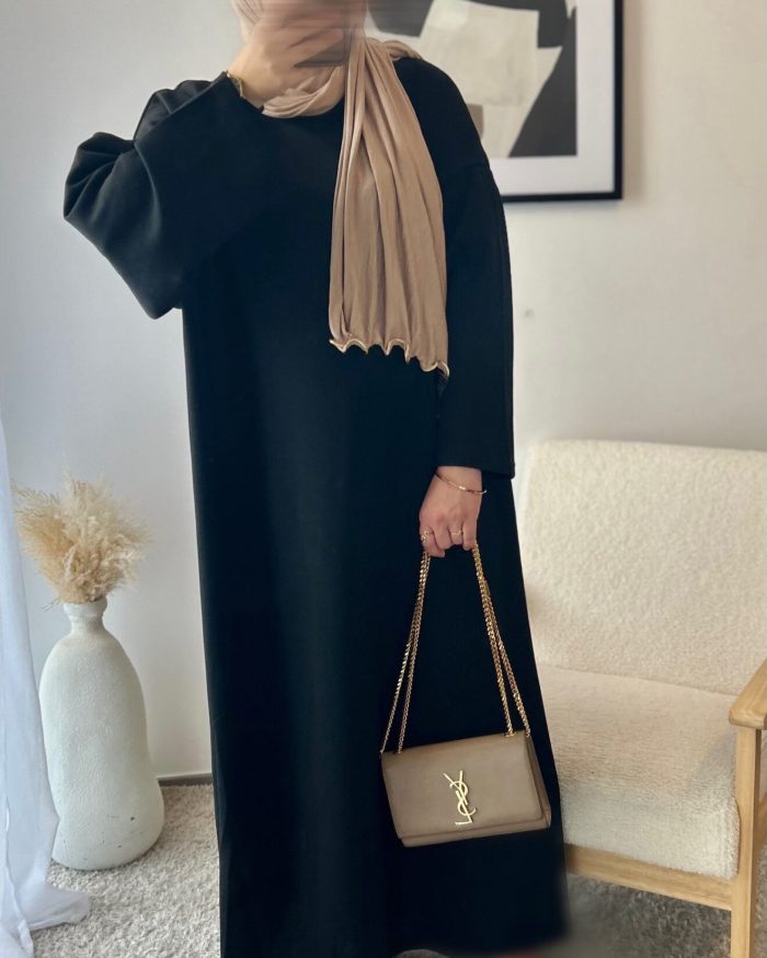 Abaya minimaliste | Noir