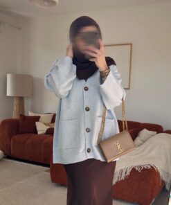 Cardigan - Gilet Tricot Claudia | Bleu