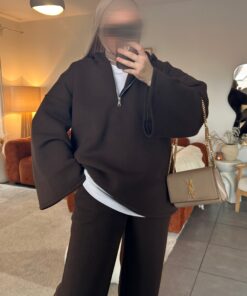 Ensemble polaire Monica | Marron