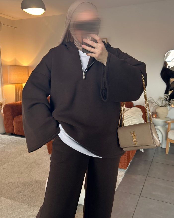 Ensemble polaire Monica | Marron