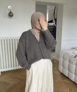 Cardigan en maille Laura | Taupe