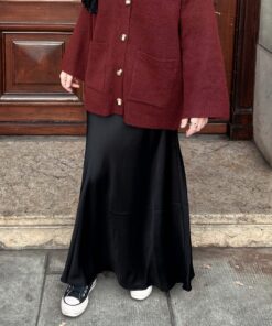 Jupe satinée | Noir