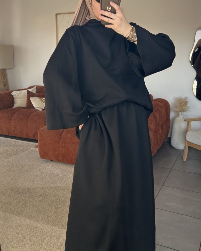 Ensemble jupe sportwear | Noir