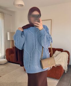 Pull maille torsadée Azul