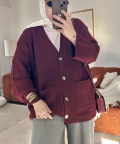 Cardigan - Gilet Tricot Claudia | Bordeaux