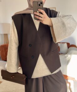 Blazer sans manches | Marron