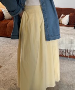 Jupe popeline Alia | Jaune