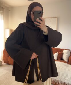 Chemise structurée Sia coton | Marron