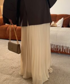 Jupe plissée vaporeuse | Beige