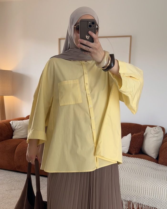 Chemise large | Jaune