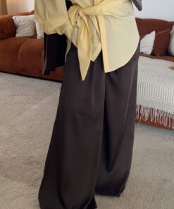 Pantalon évasé | Marron