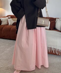 Jupe évasée avec poches | Rose