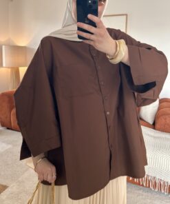 Chemise large | Marron
