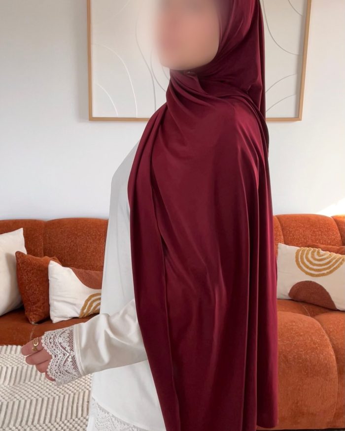 Hijab jersey liquide | Bordeaux