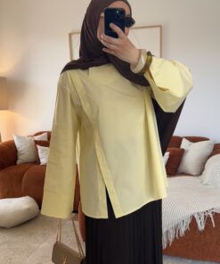 Chemise structurée Sia coton | Jaune