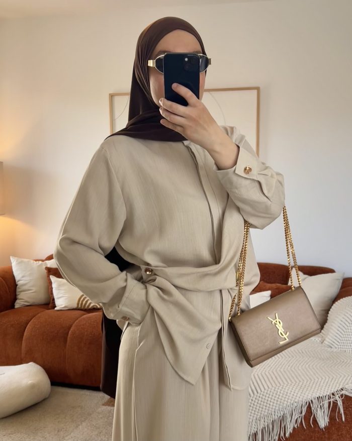 Chemise effet Lin | Beige
