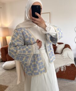 Gillet effet crochet | Bleu