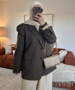 Blazer à rayures | Mocha