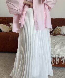 Jupe plissée vaporeuse | Blanche