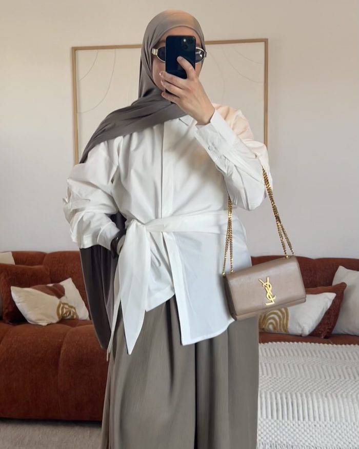 Chemise nouée | Blanche