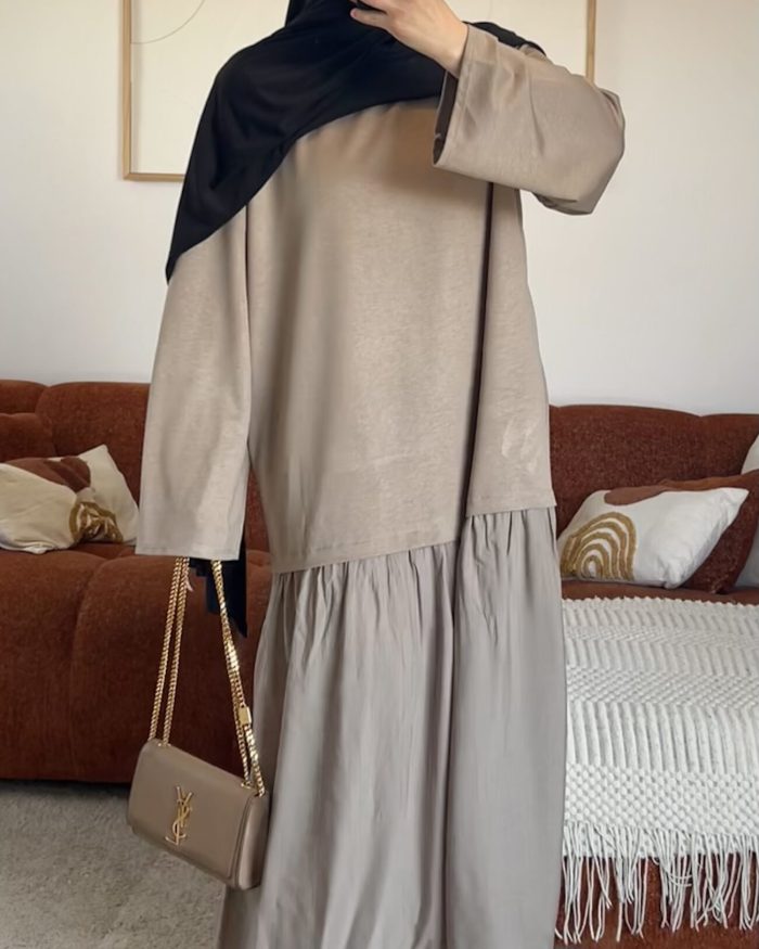 Robe T-shirt | Taupe