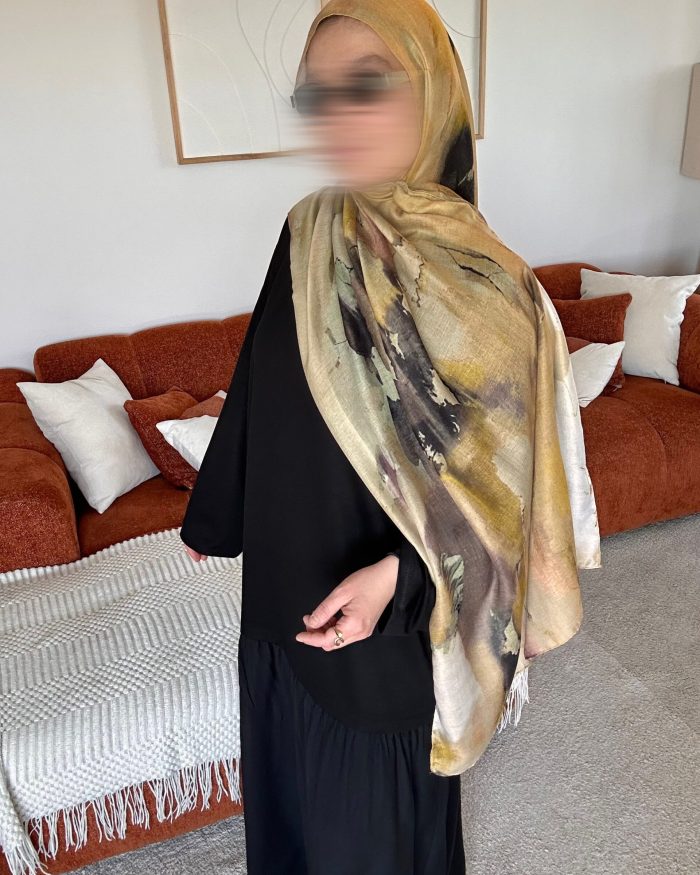 Hijab imprimé | Nuances de jaune