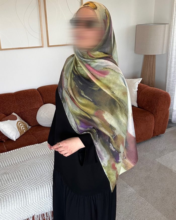 Hijab imprimé | Nuances de vert