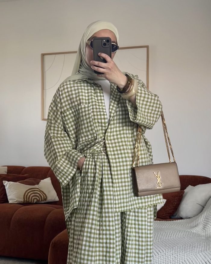 Ensemble Vichy | Vert d'eau
