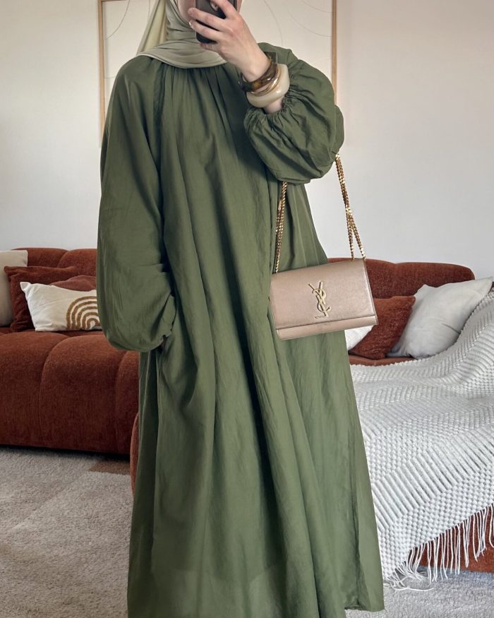 Robe estivale coton | Kaki