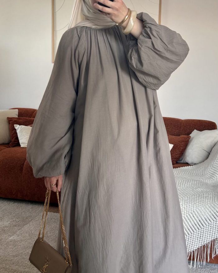 Robe estivale coton | Taupe