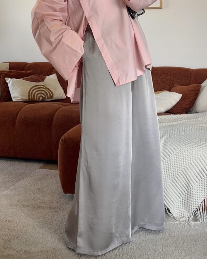 Pantalon évasé | Taupe, gris
