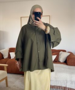 Chemise large | Kaki