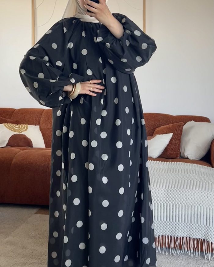 Robe à pois | Noire
