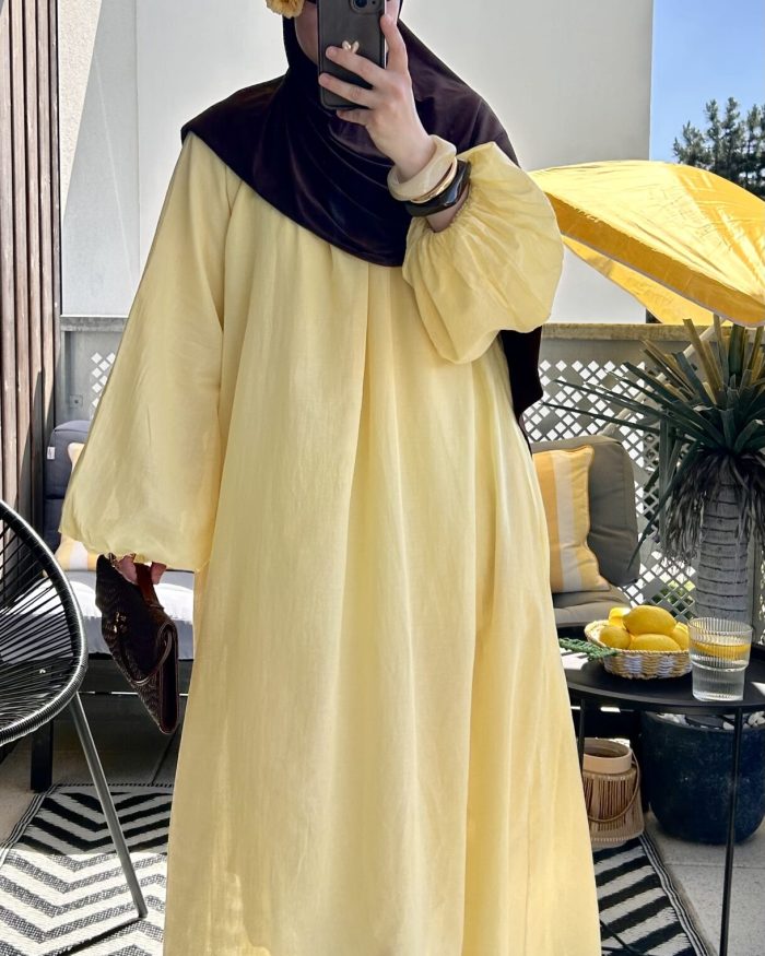 Robe estivale coton | Jaune