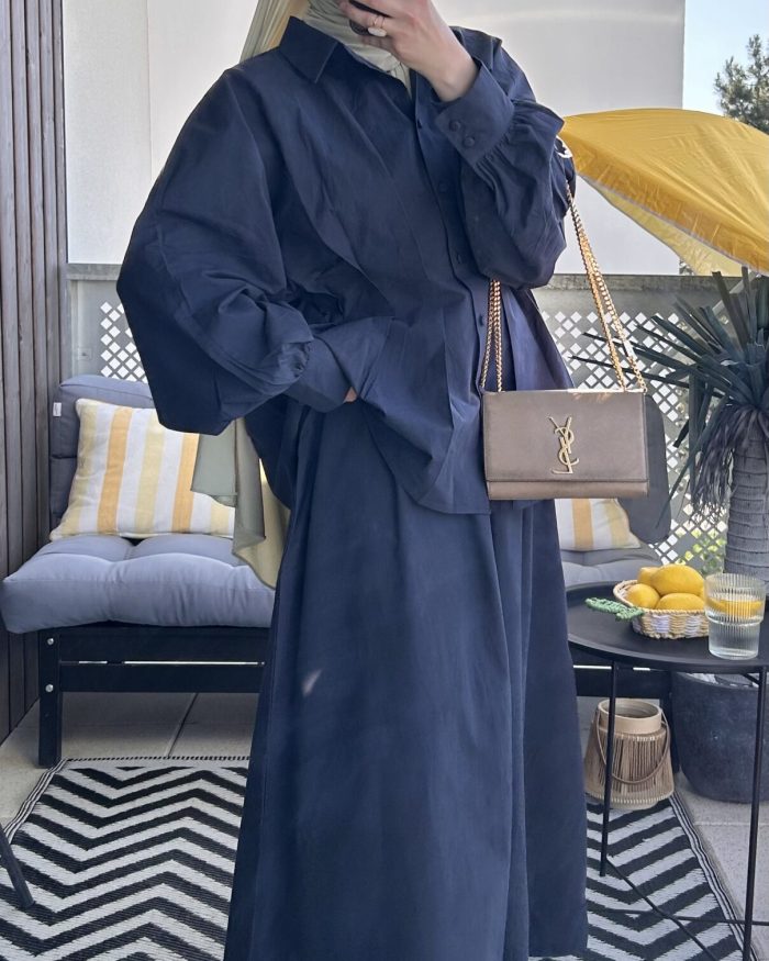 Ensemble mastour coton | Bleu marine