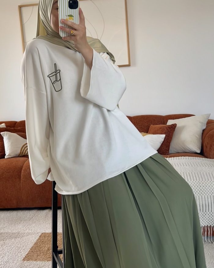 Alternative view of T-shirt Matcha | Blanc