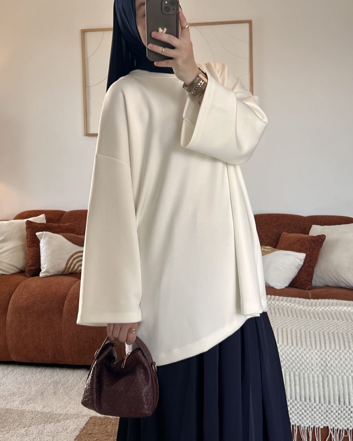 T-shirt uni Modal | Blanc – Image 3