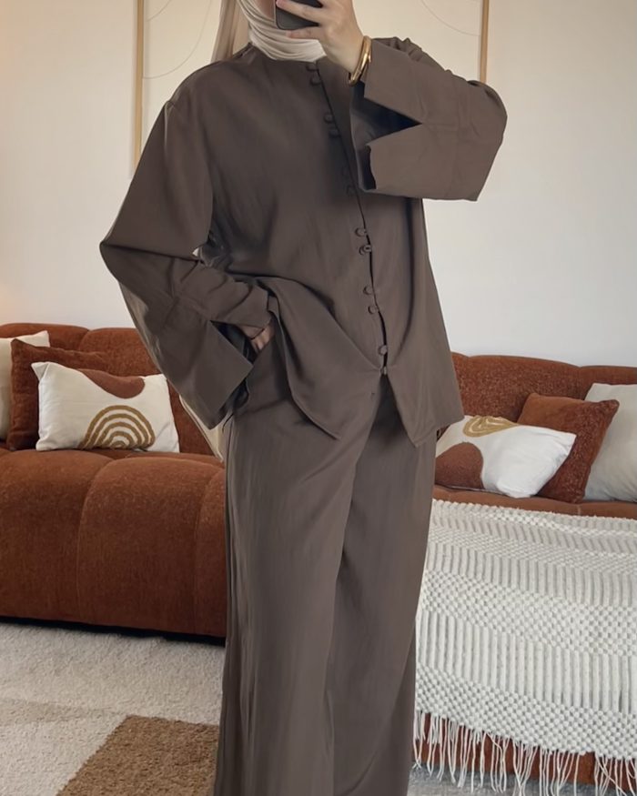 Ensemble pantalon Lowy | Marron