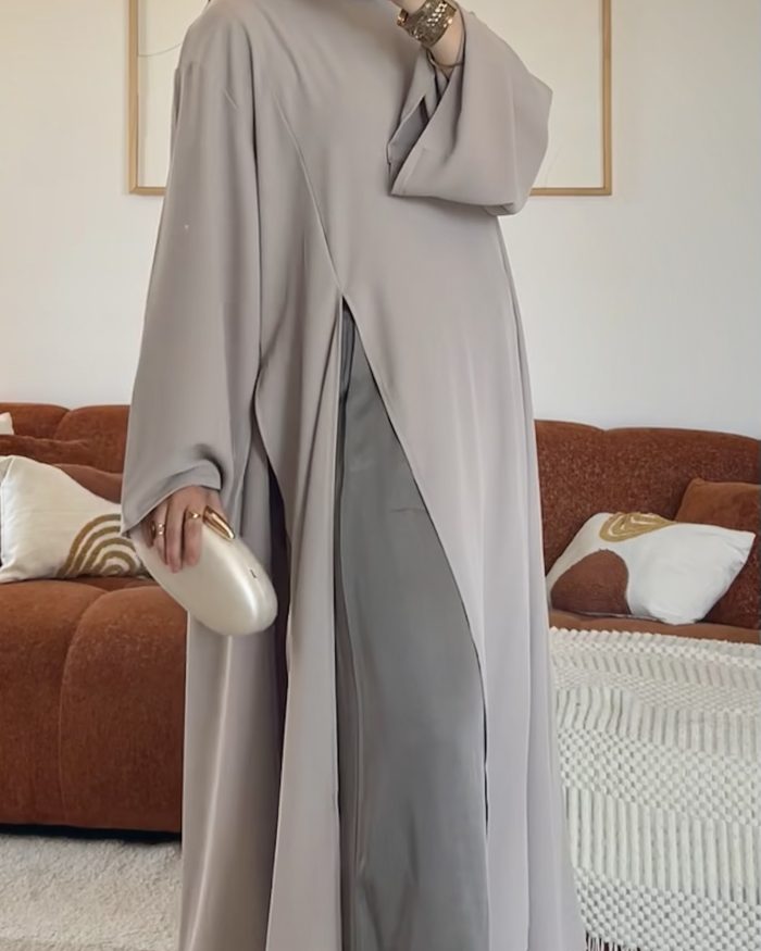 Alternative view of Pantalon évasé avec ourlet | Taupe