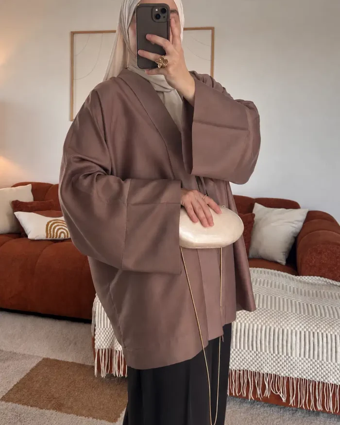 Kimono à lacet en Lyocell | Vieux rose – Image 3