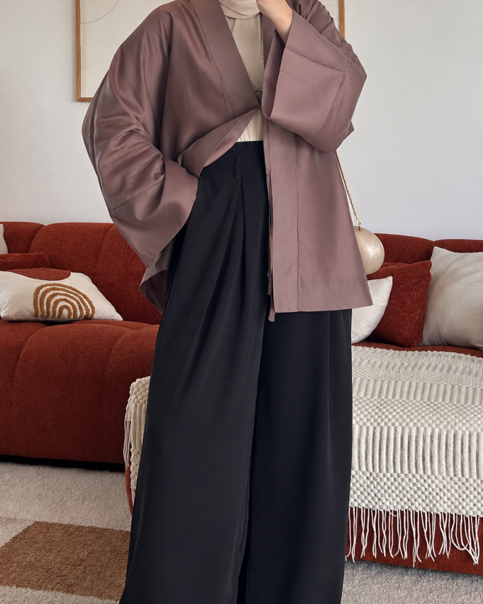 Pantalon chic fluide | Marron – Image 3