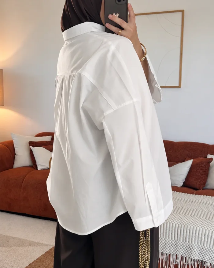 Alternative view of Chemise en coton | Blanche