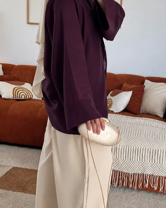 Alternative view of Chemise Alana en Lyocell | Burgundy/violet