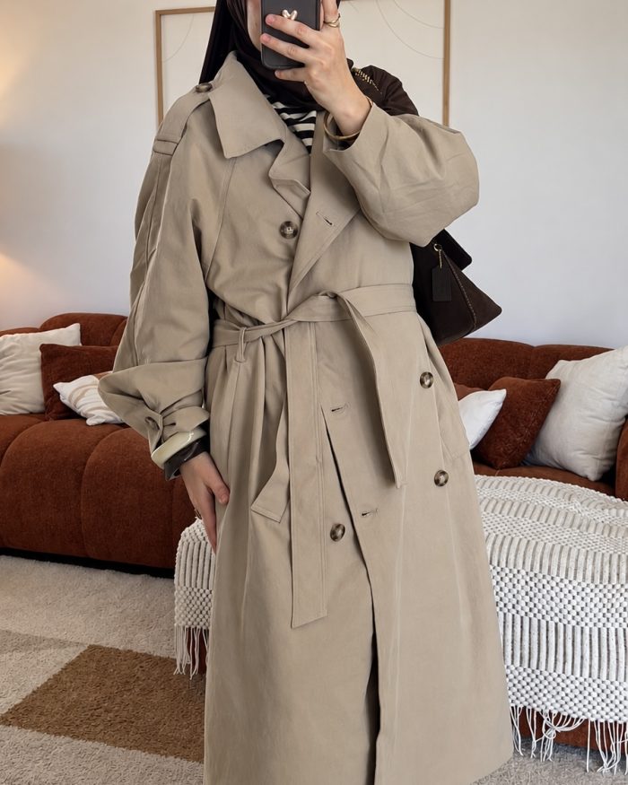 Trench coat classique | Beige – Image 3